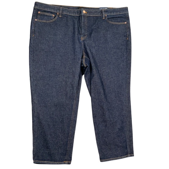 Talbots Jeans Women 22WP Blue Slim Straight Ankle Plus Denim - Picture 1 of 12